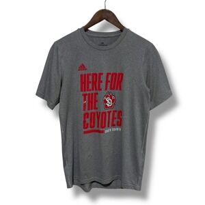 Adidas‎ Men's University of South Dakota Coyotes T Shirt Gray Size Small 19x28